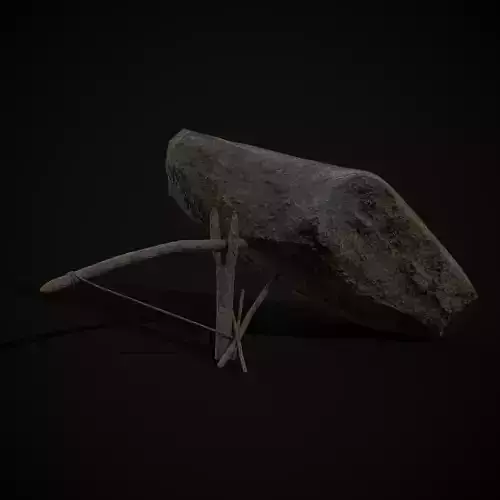 Small Rock Trigger Dead Fall Low-poly 3D model