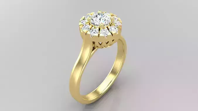 Ring M60 The luxury female ring with gems wedding