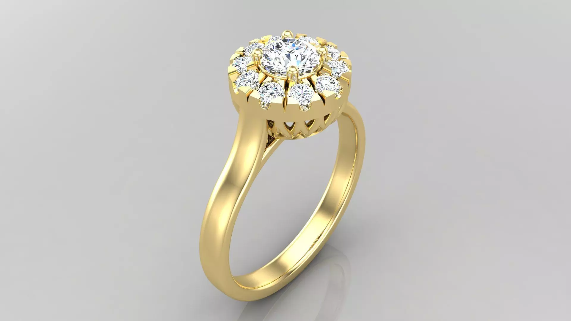 Ring M60 The luxury female ring with gems wedding 3D print model