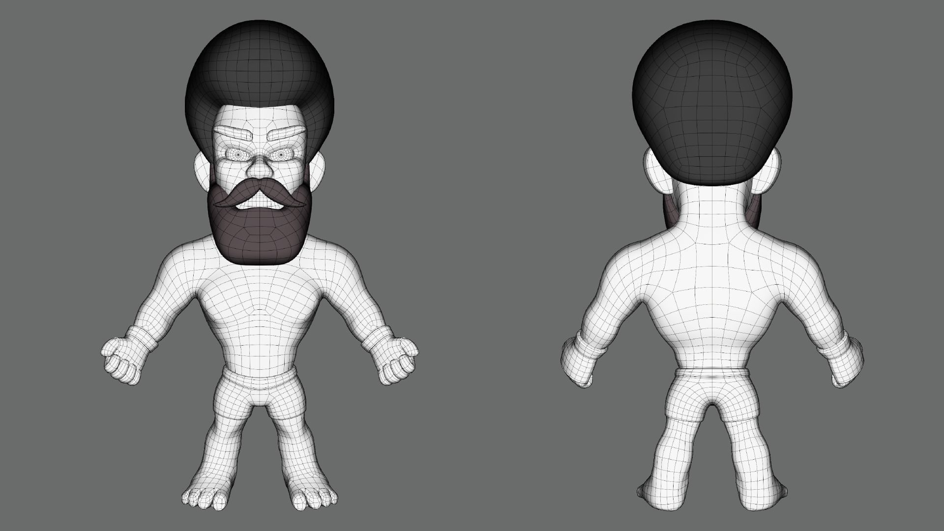 Fighter Boxer Character 18 Low-poly 3D model_5