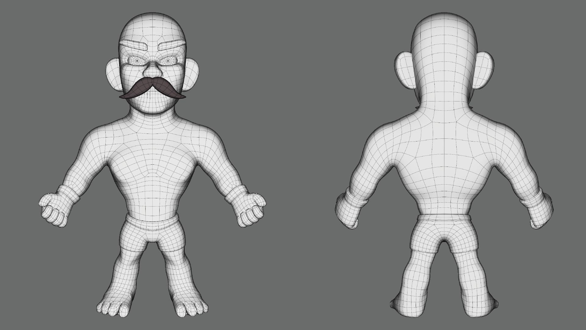 Fighter Boxer Character 19 Low-poly 3D model_5