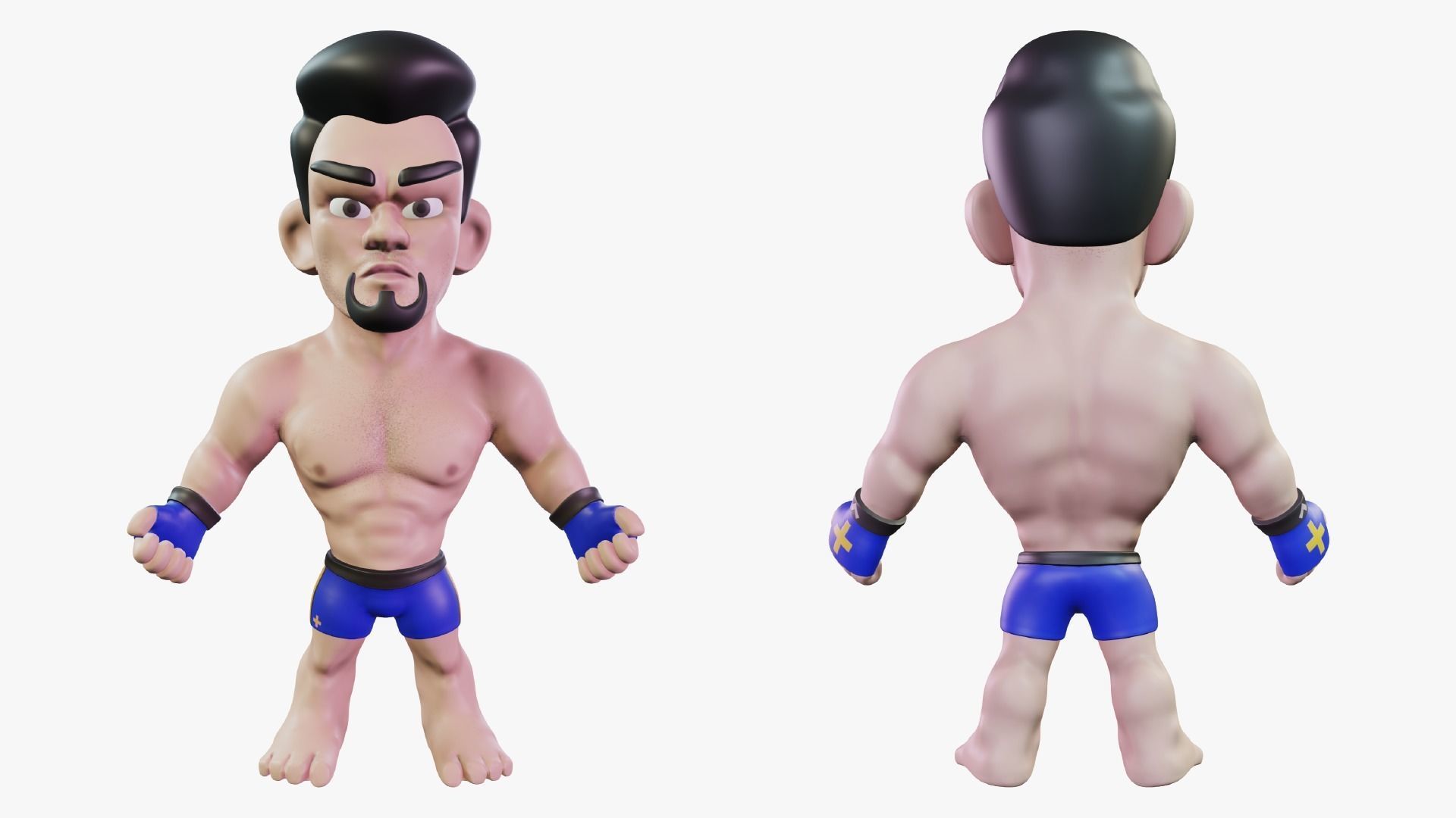 Fighter Boxer Character 23 Low-poly 3D model_1