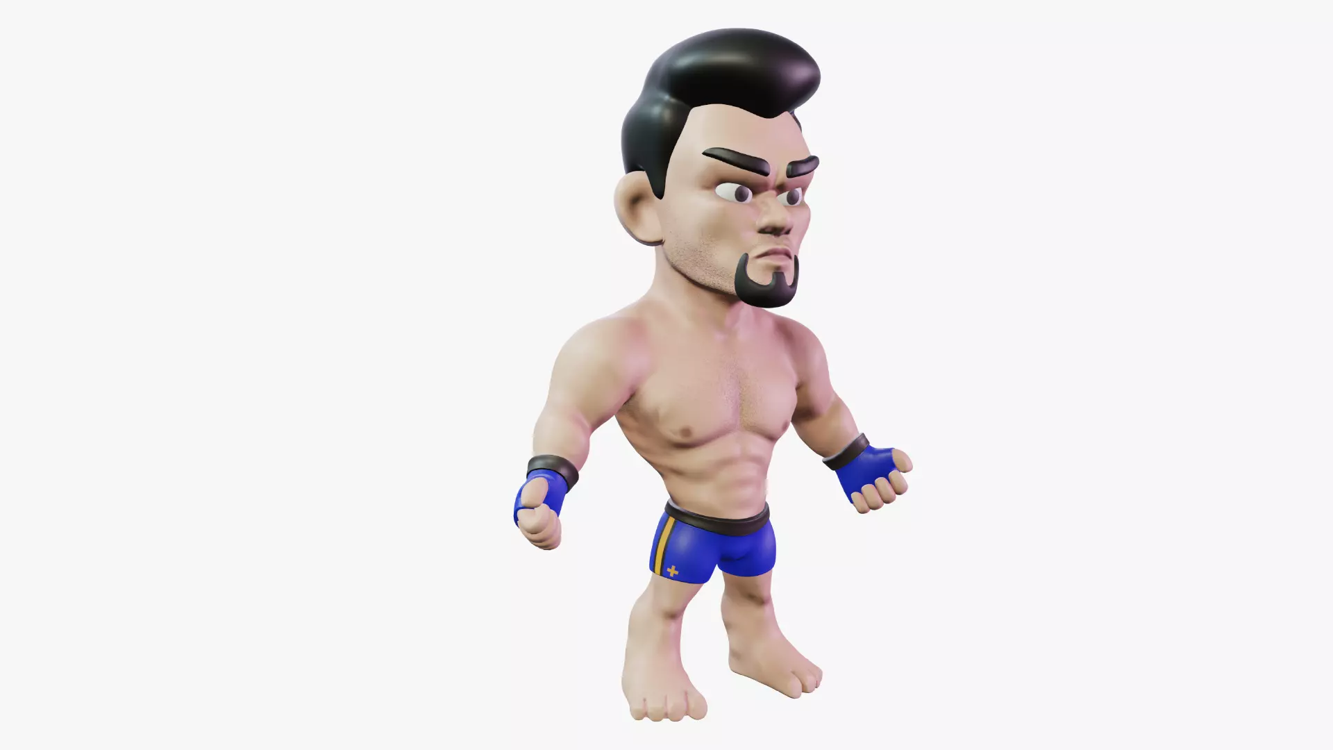 Fighter Boxer Character 23 Low-poly 3D model_0