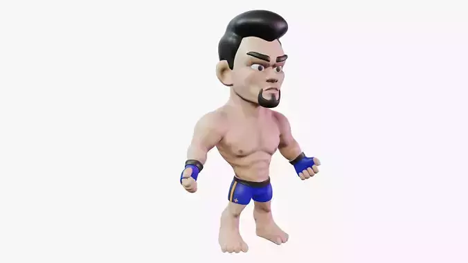 Fighter Boxer Character 23 Low-poly 3D model