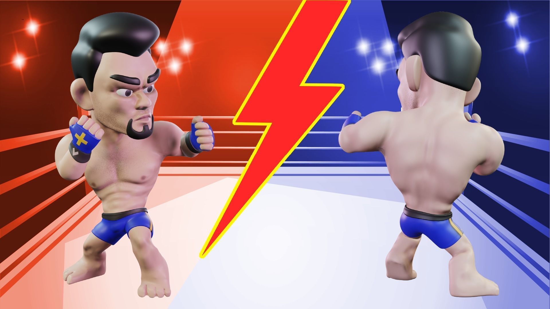 Fighter Boxer Character 23 Low-poly 3D model_4