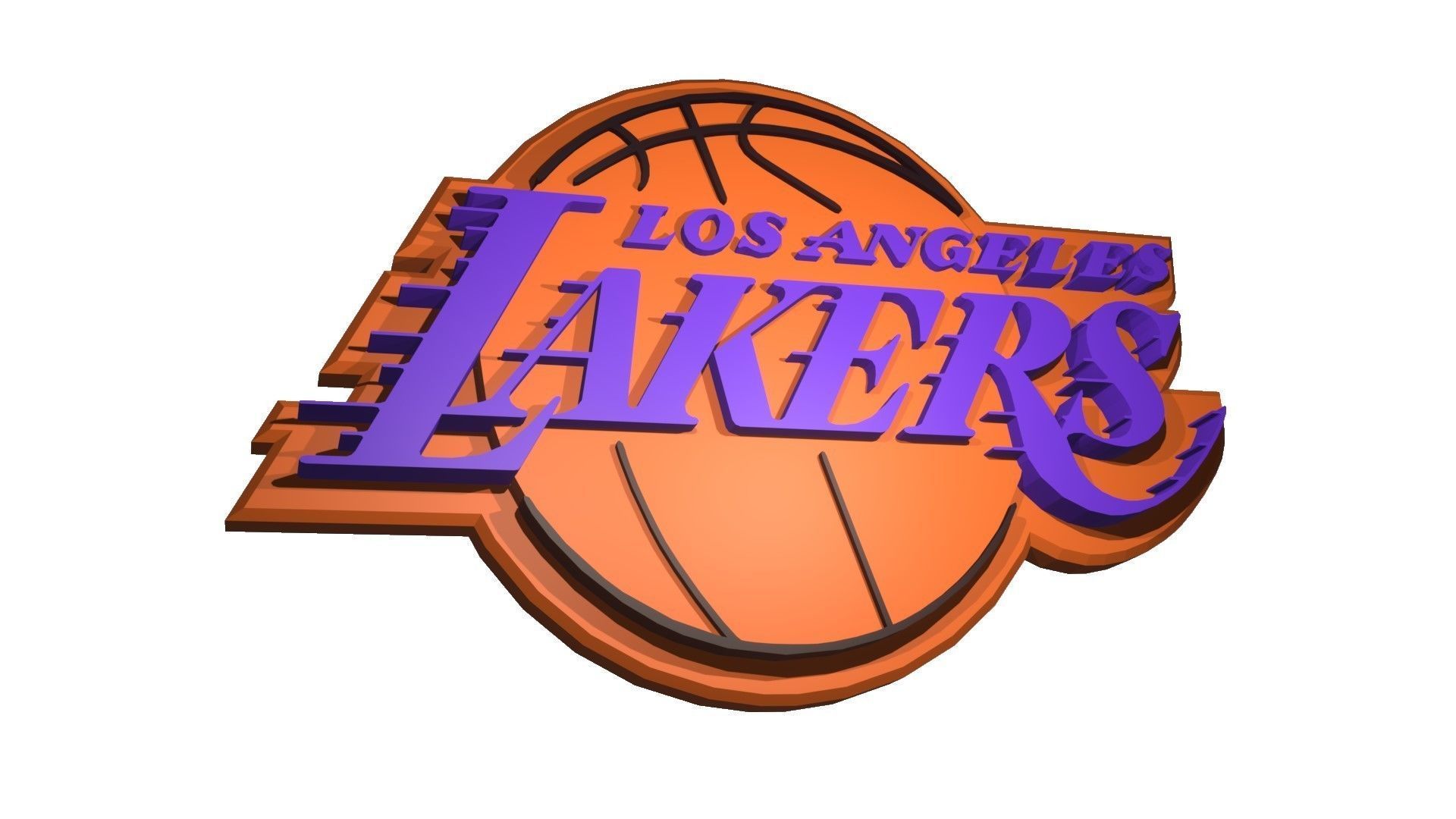 LA Lakers basketball 3D model_2