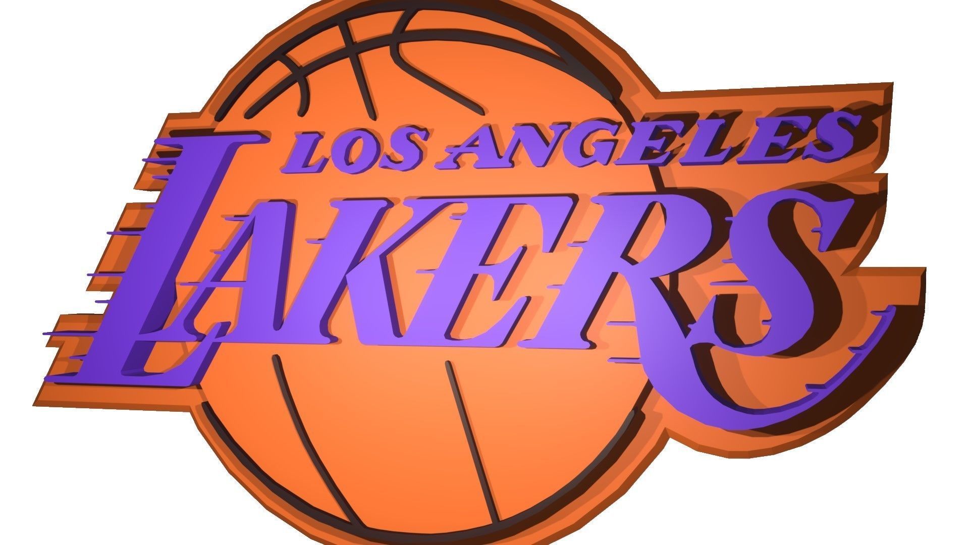 LA Lakers basketball 3D model_3