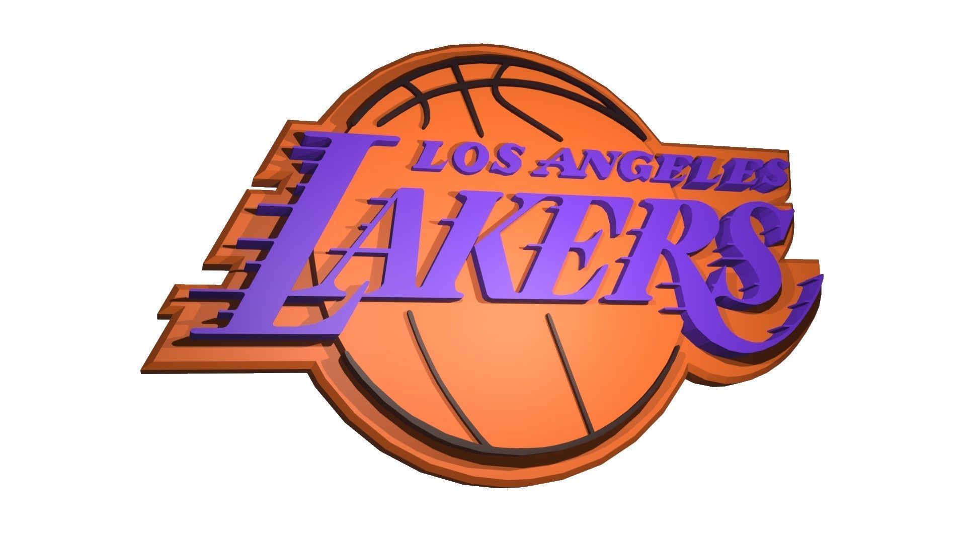 LA Lakers basketball 3D model_1