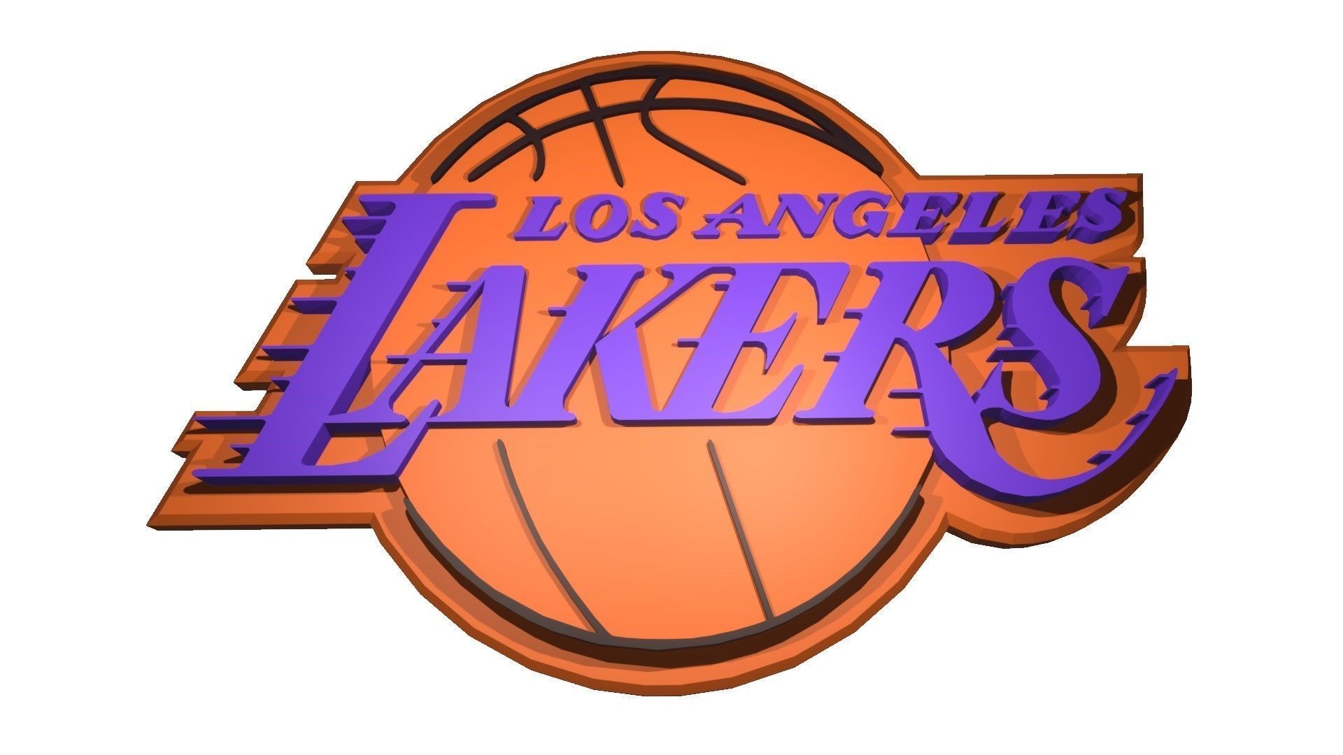 LA Lakers basketball 3D model_4