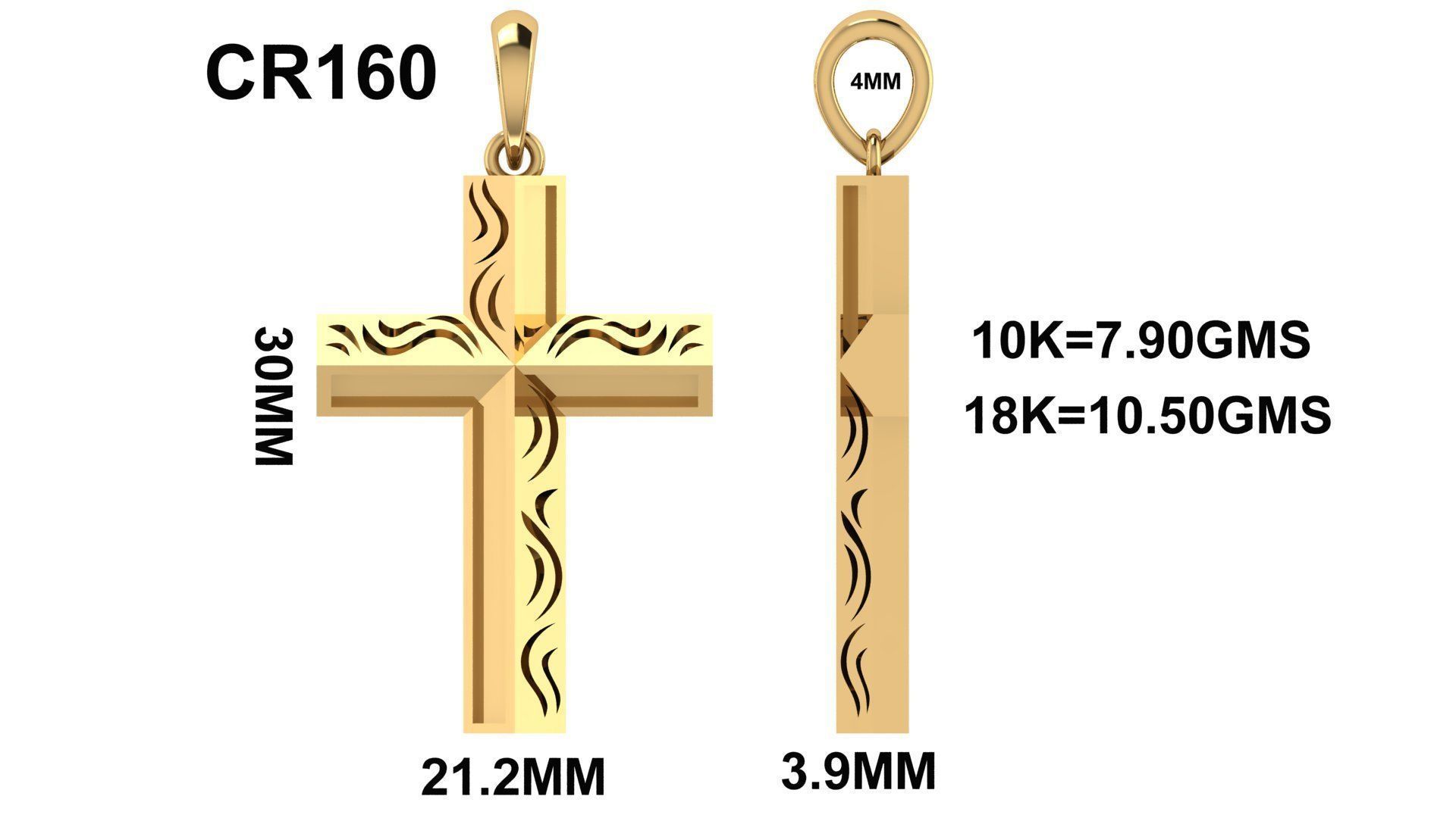 CROSS PENDANT CR160 3D print model_6