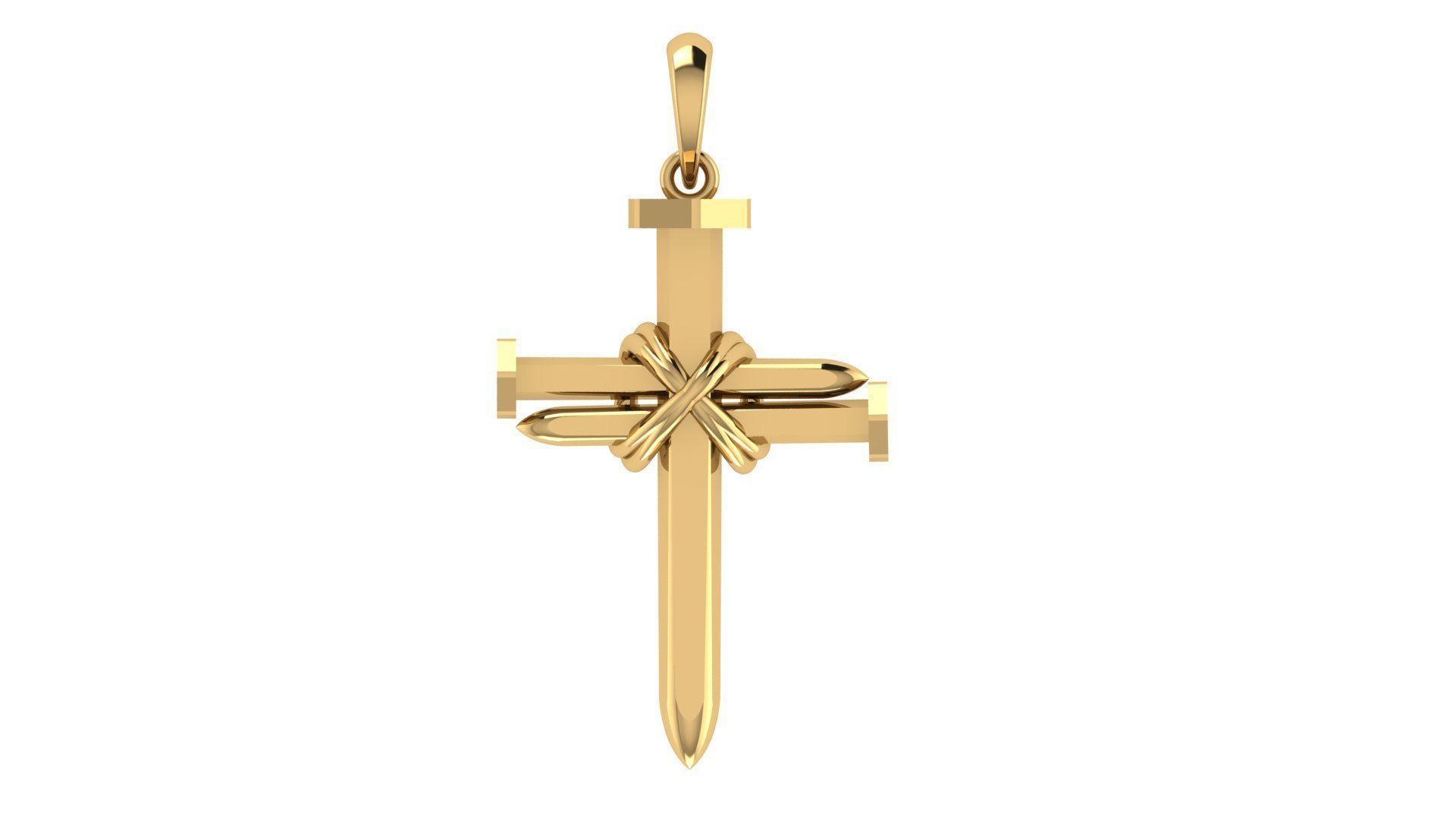 CROSS PENDANT CR163 3D print model_5