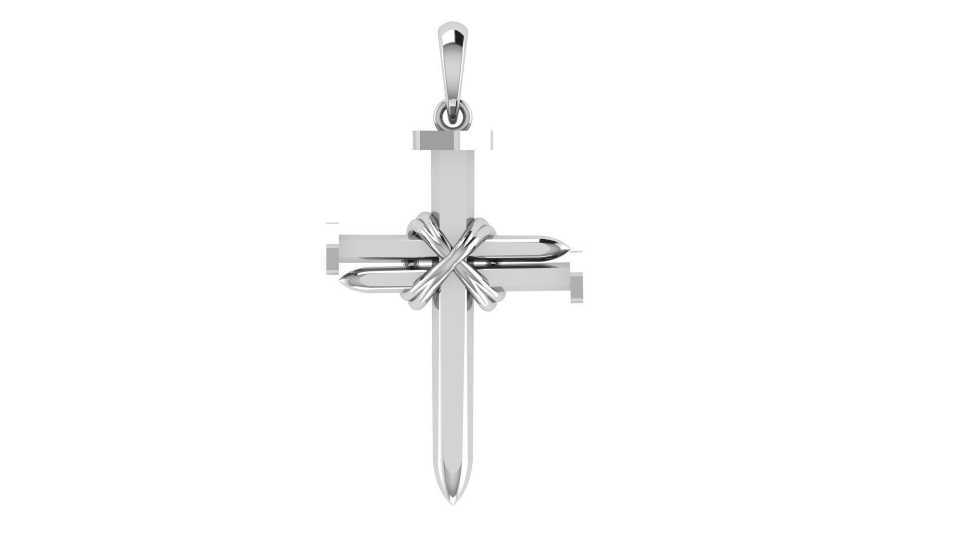 CROSS PENDANT CR163 3D print model_4