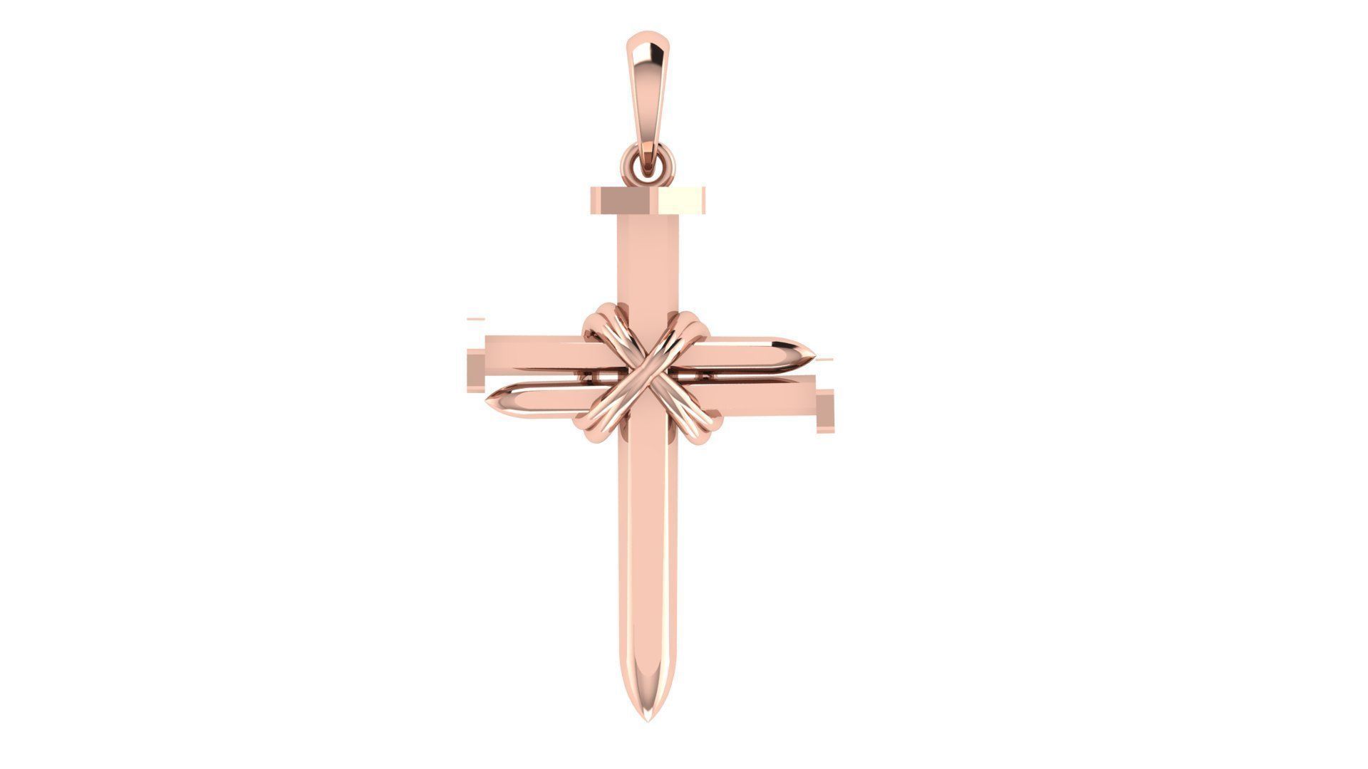CROSS PENDANT CR163 3D print model_3