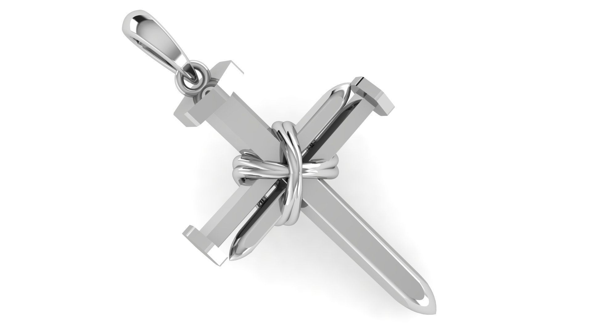 CROSS PENDANT CR163 3D print model_1