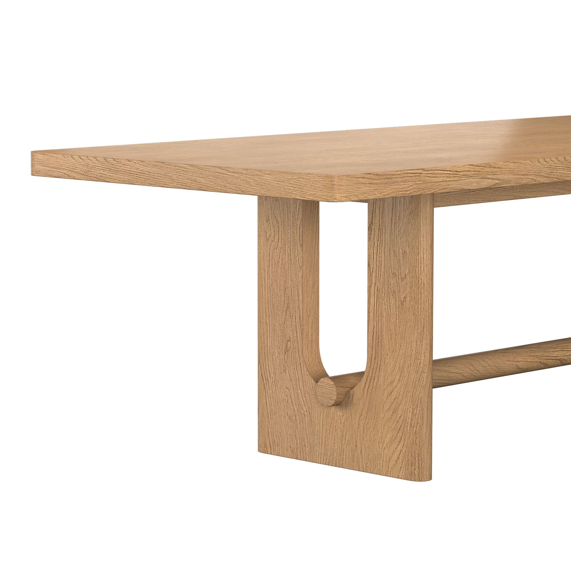 BRETON RECTANGULAR EXTENSION DINING TABLE 3D model_2