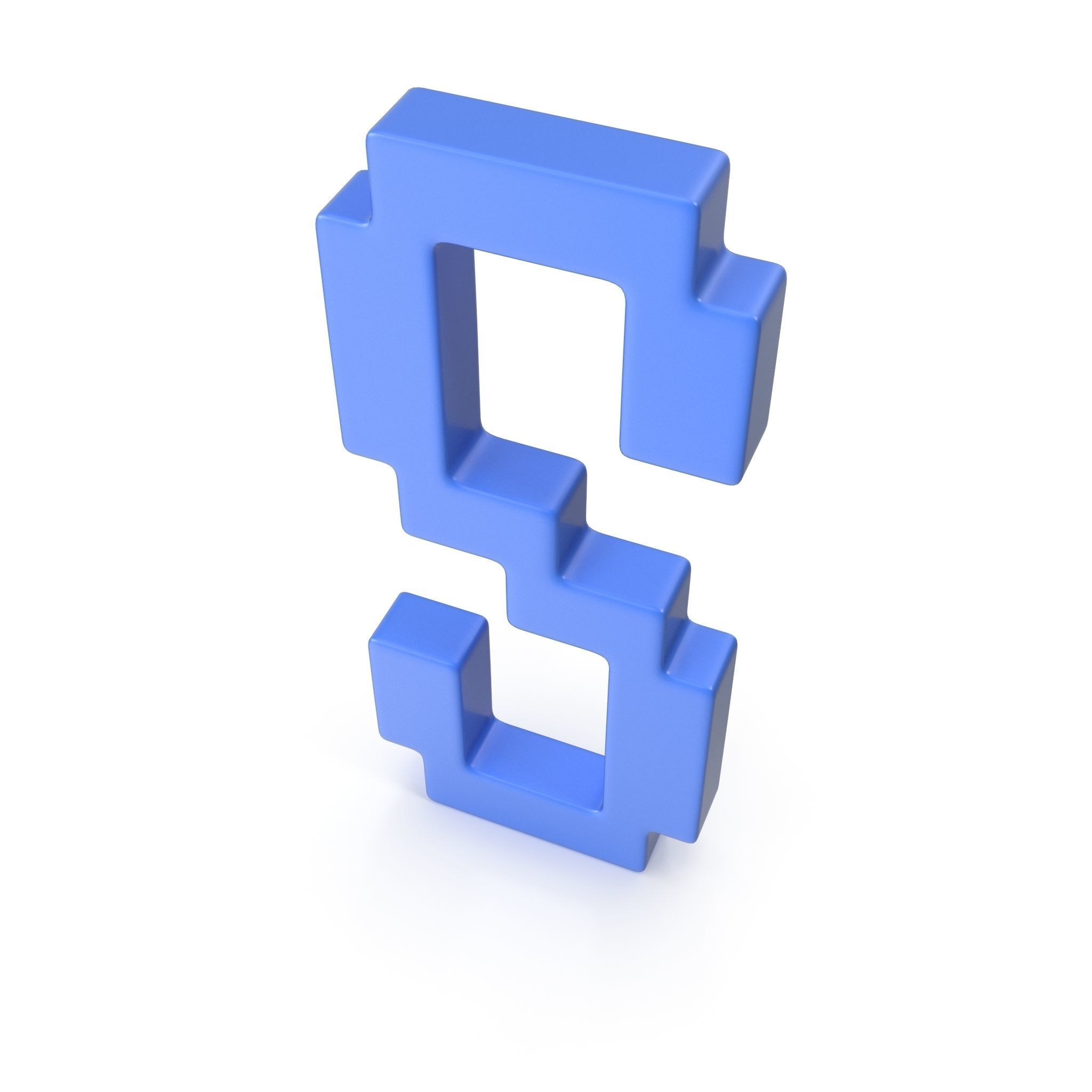 S Alphabet letter 3D model_6