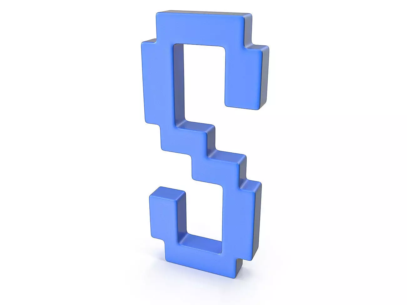 S Alphabet letter 3D model_0
