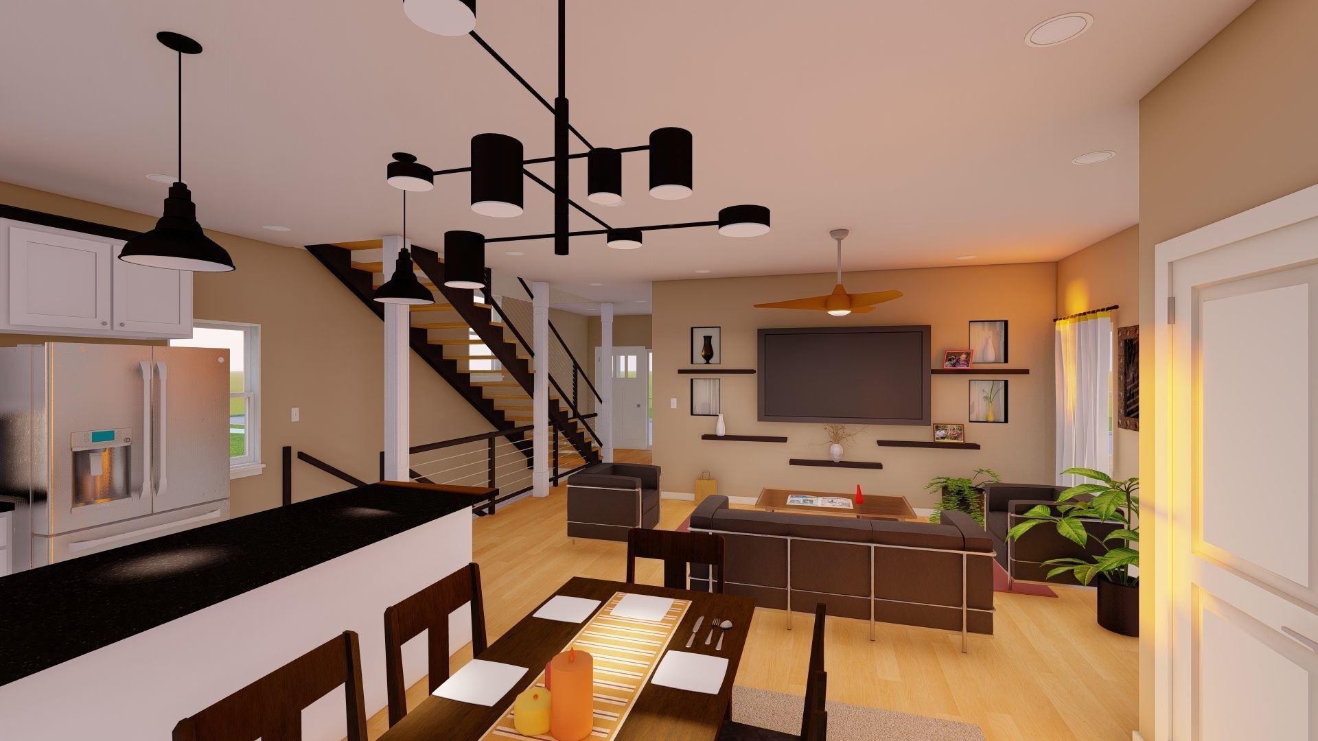 Single Family Home 3D model_2