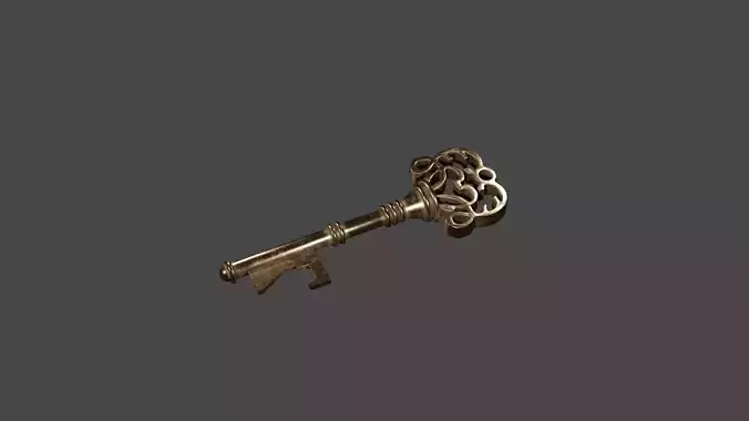 Door Key Low-poly 3D model