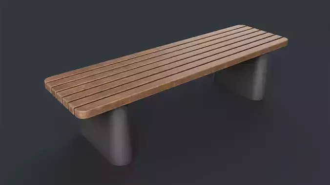 Modern Outdoor Bench 48 PBR Game Ready