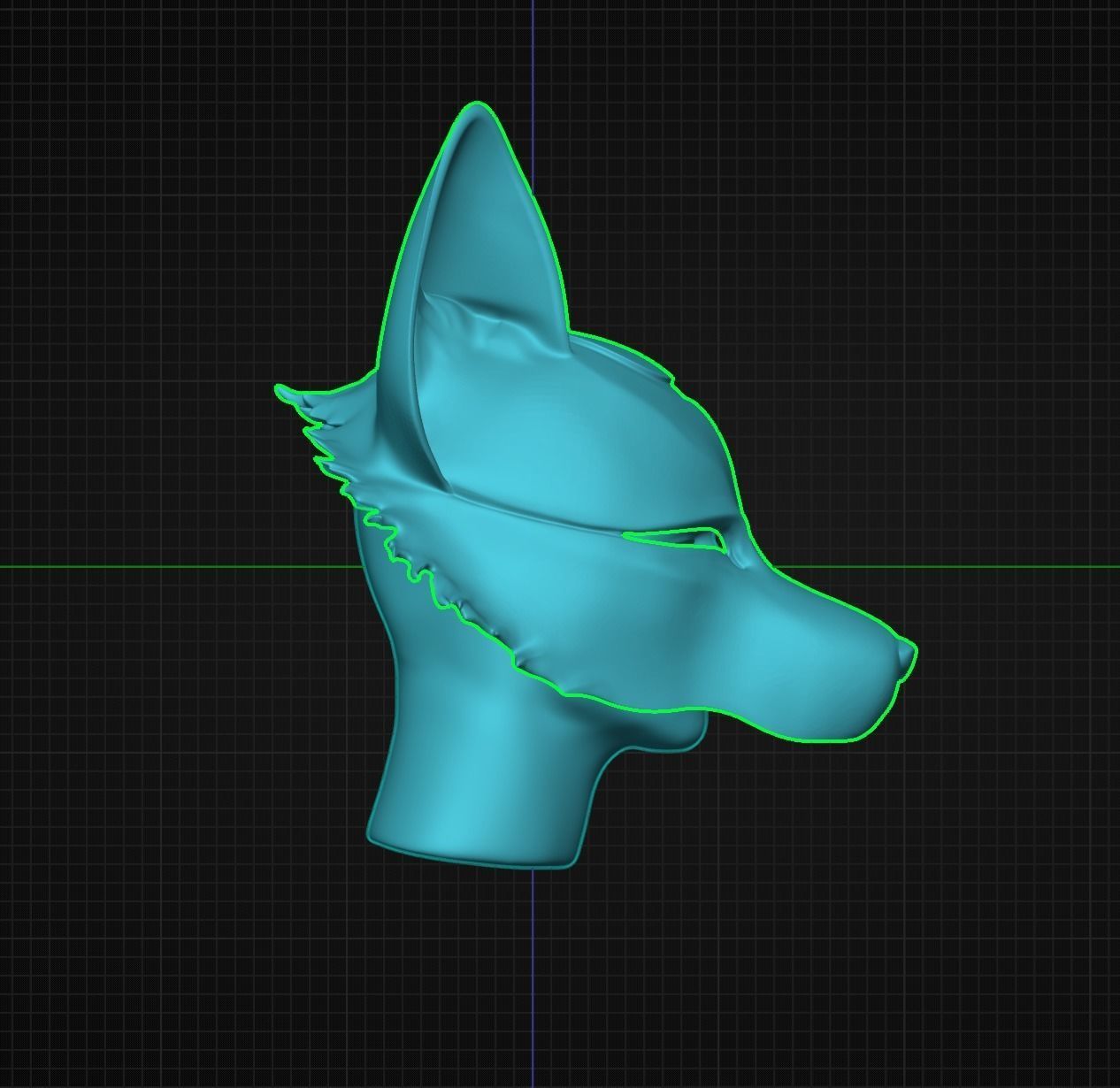 KITSUNE MASK 3D print model_3