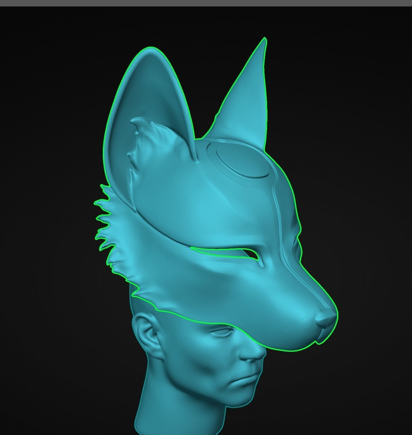 KITSUNE MASK 3D print model_1