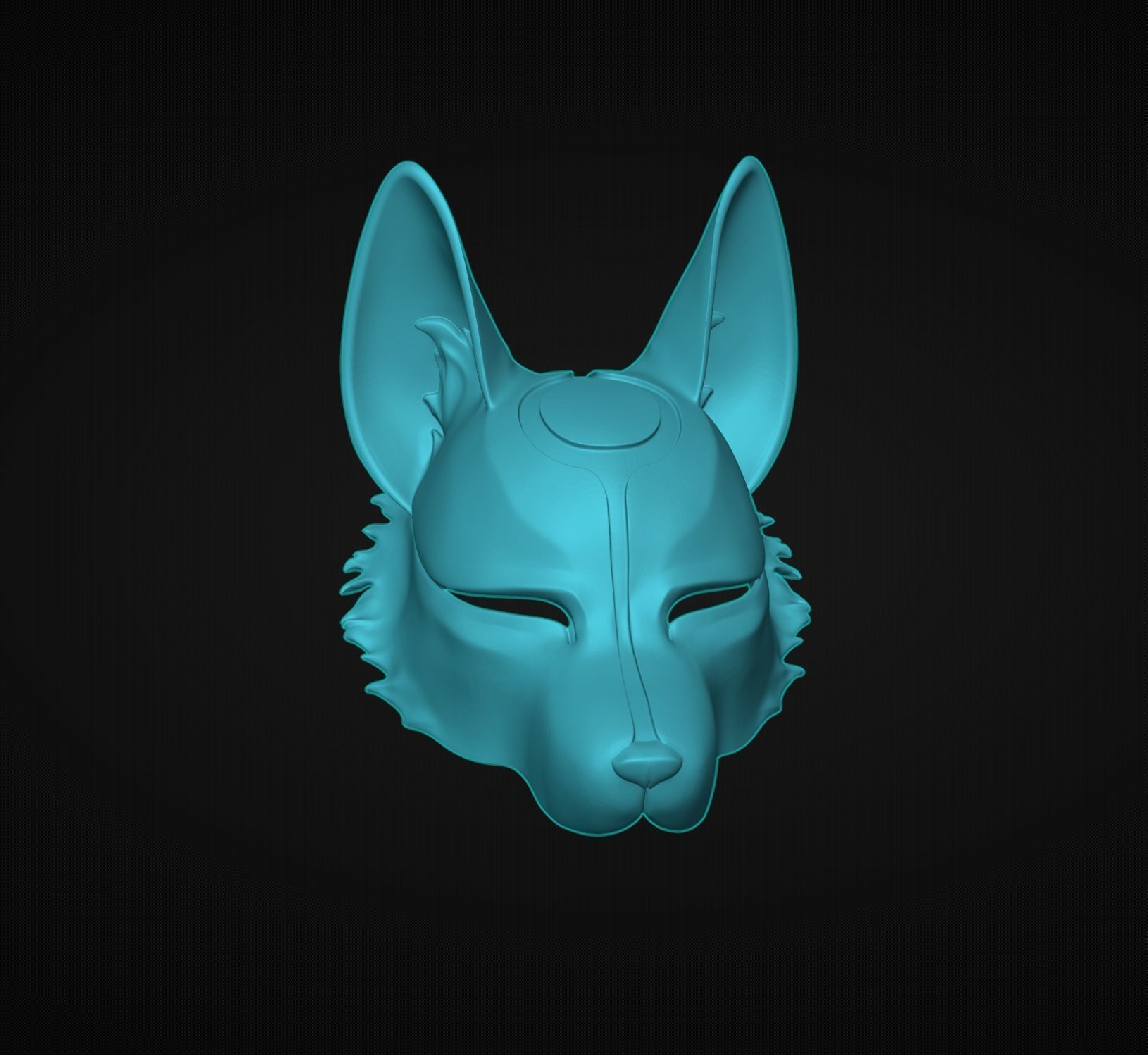 KITSUNE MASK 3D print model_2