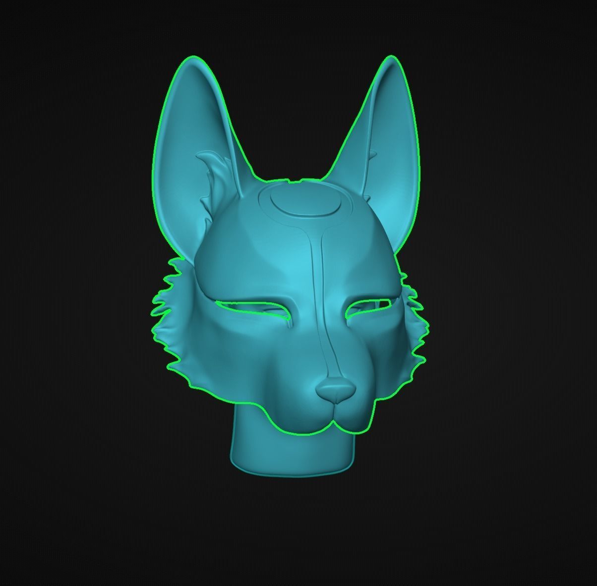 KITSUNE MASK 3D print model_4