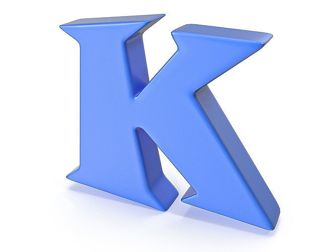 K Alphabet letter 3D model