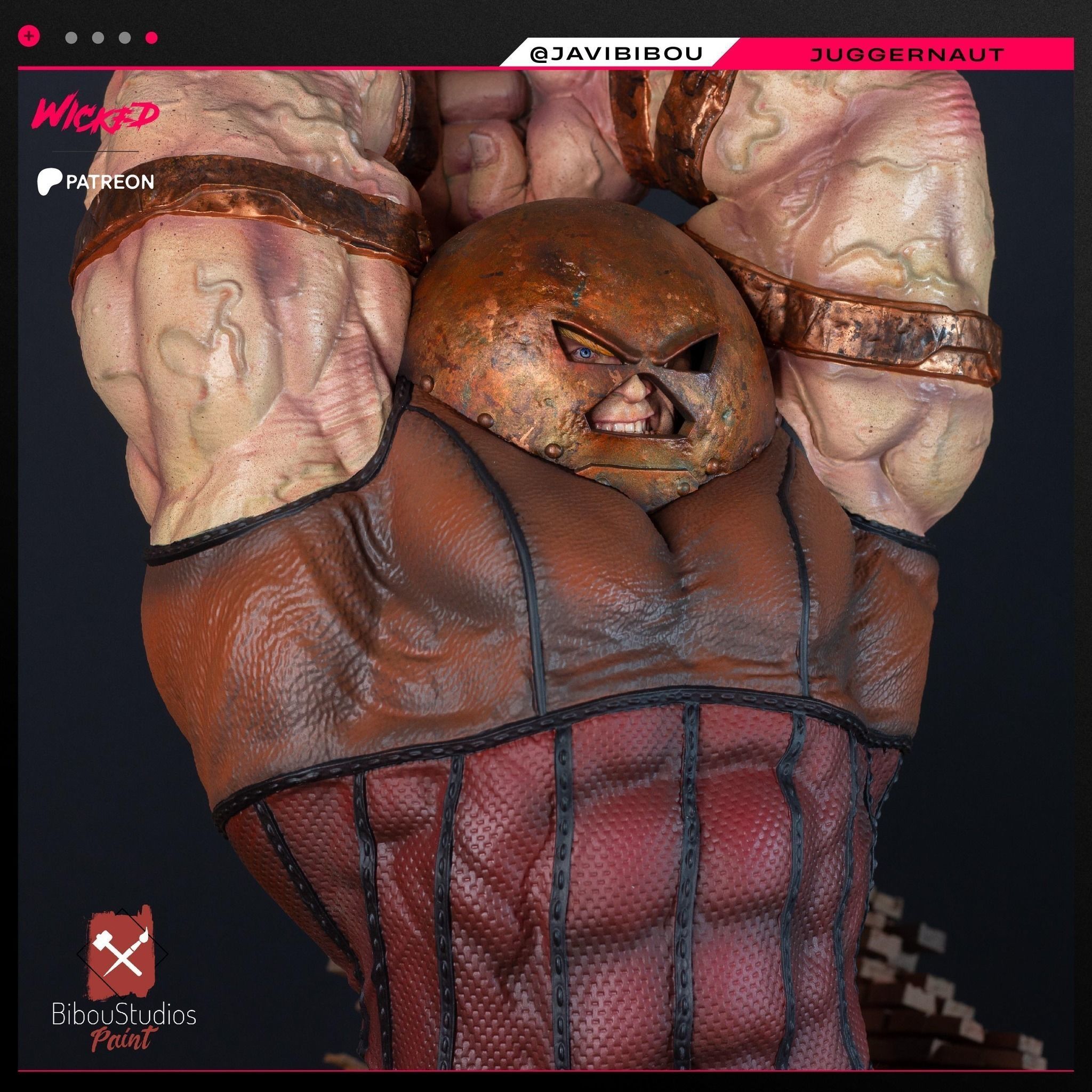 Wicked Marvel Juggernaut Sculpture 3D print model_20