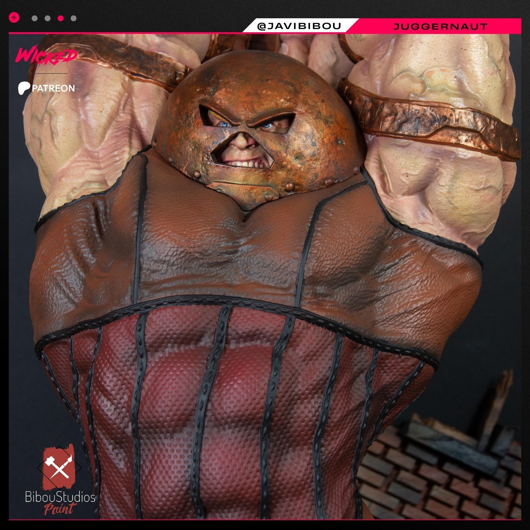 Wicked Marvel Juggernaut Sculpture 3D print model_35