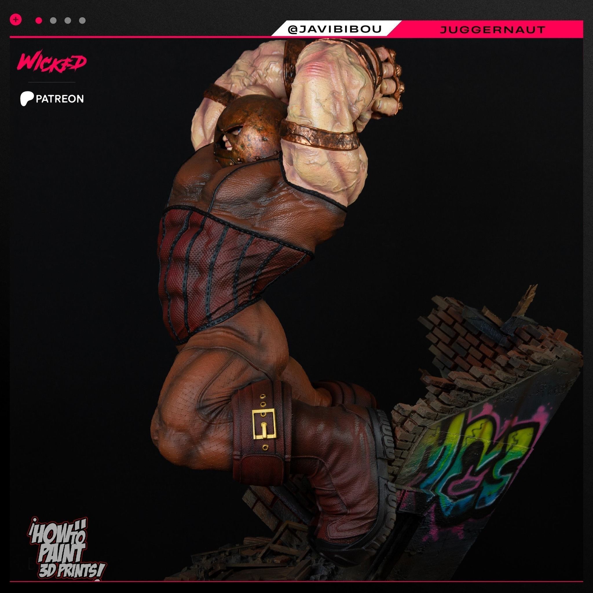 Wicked Marvel Juggernaut Sculpture 3D print model_31