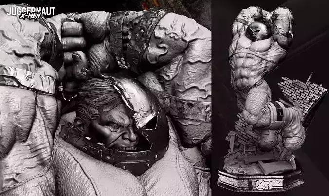 Wicked Marvel Juggernaut Sculpture 3D print model