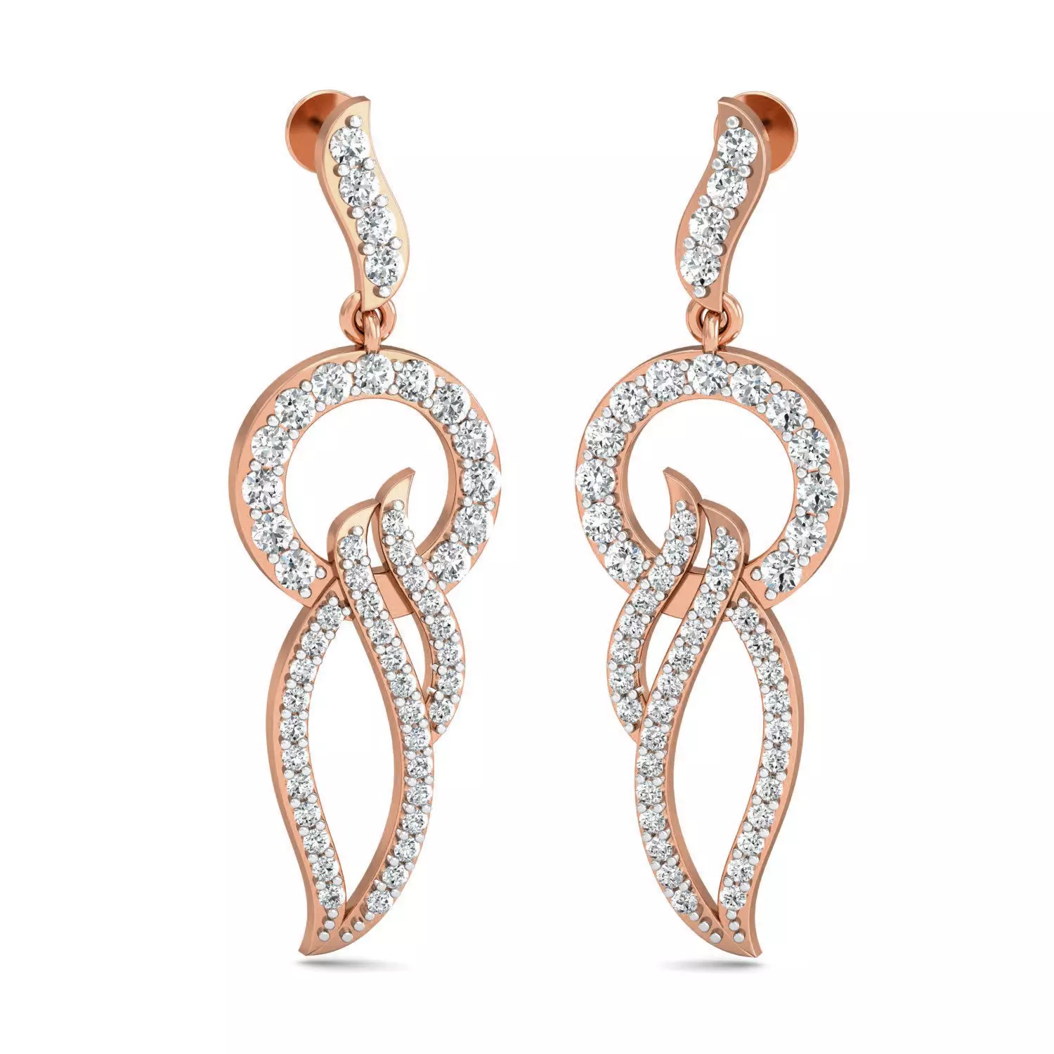 Women long earrings 3dm stl render detail 3D print model_0