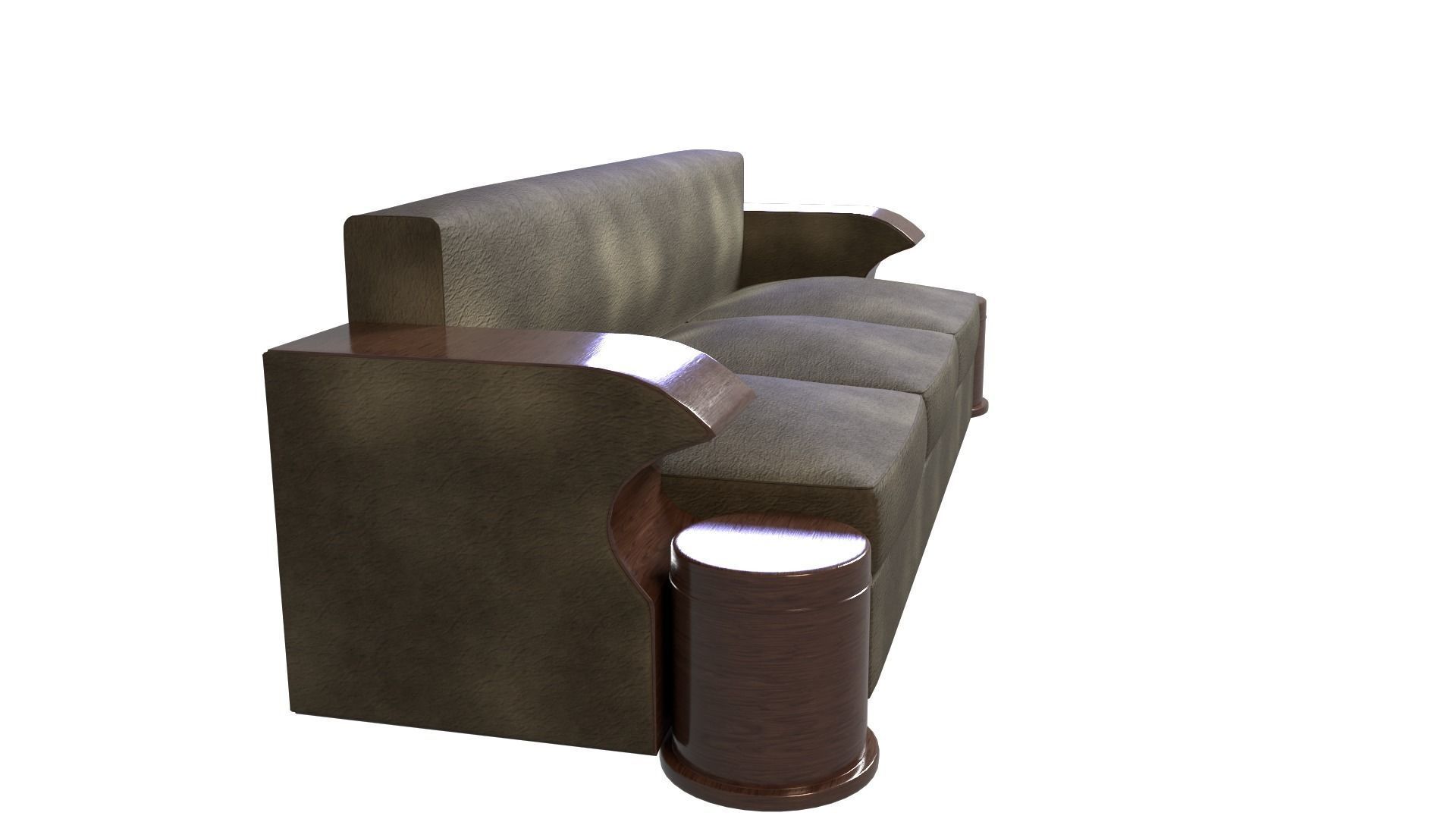 Art Deco Sofa South Africa 1930s 3D model_2