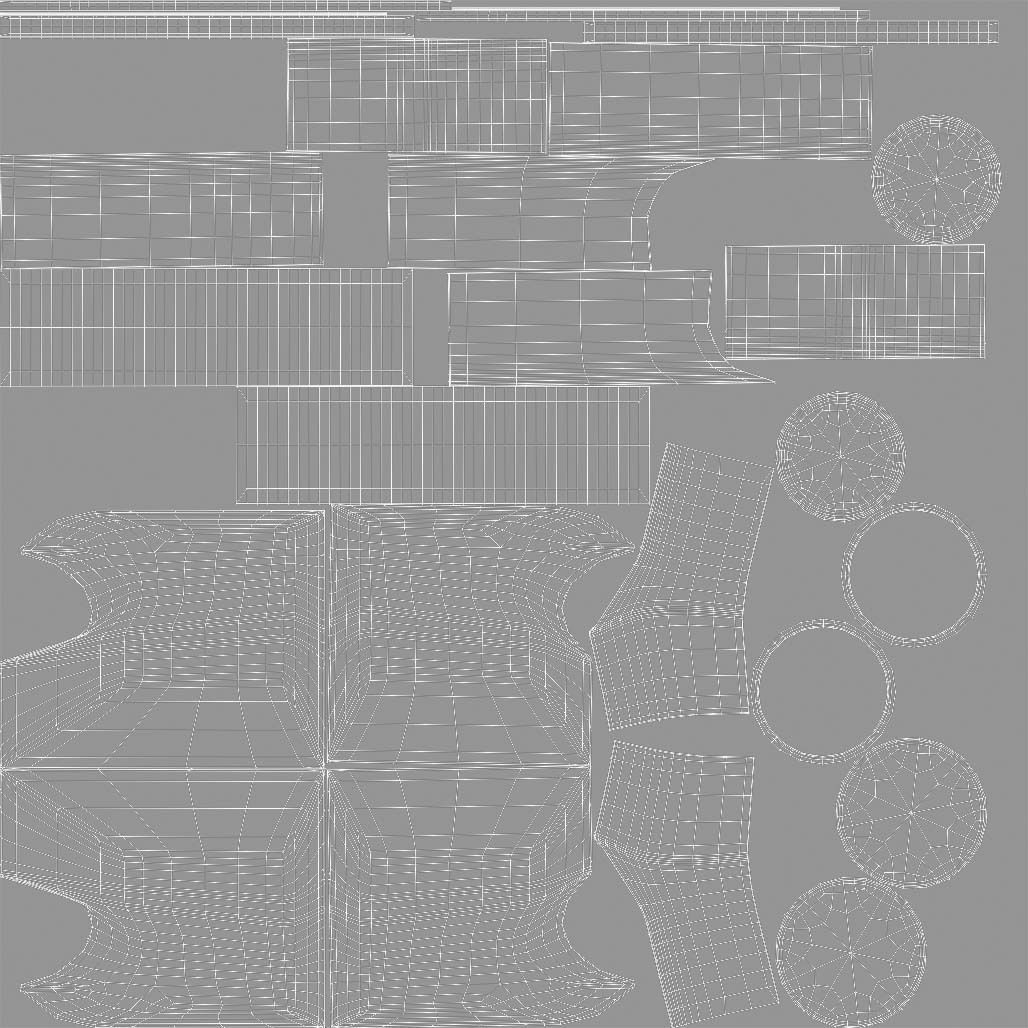 Art Deco Sofa South Africa 1930s 3D model_24