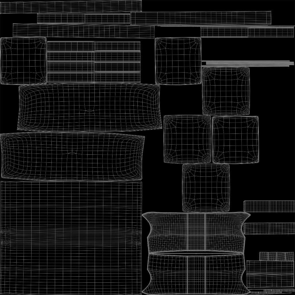 Art Deco Sofa South Africa 1930s 3D model_20