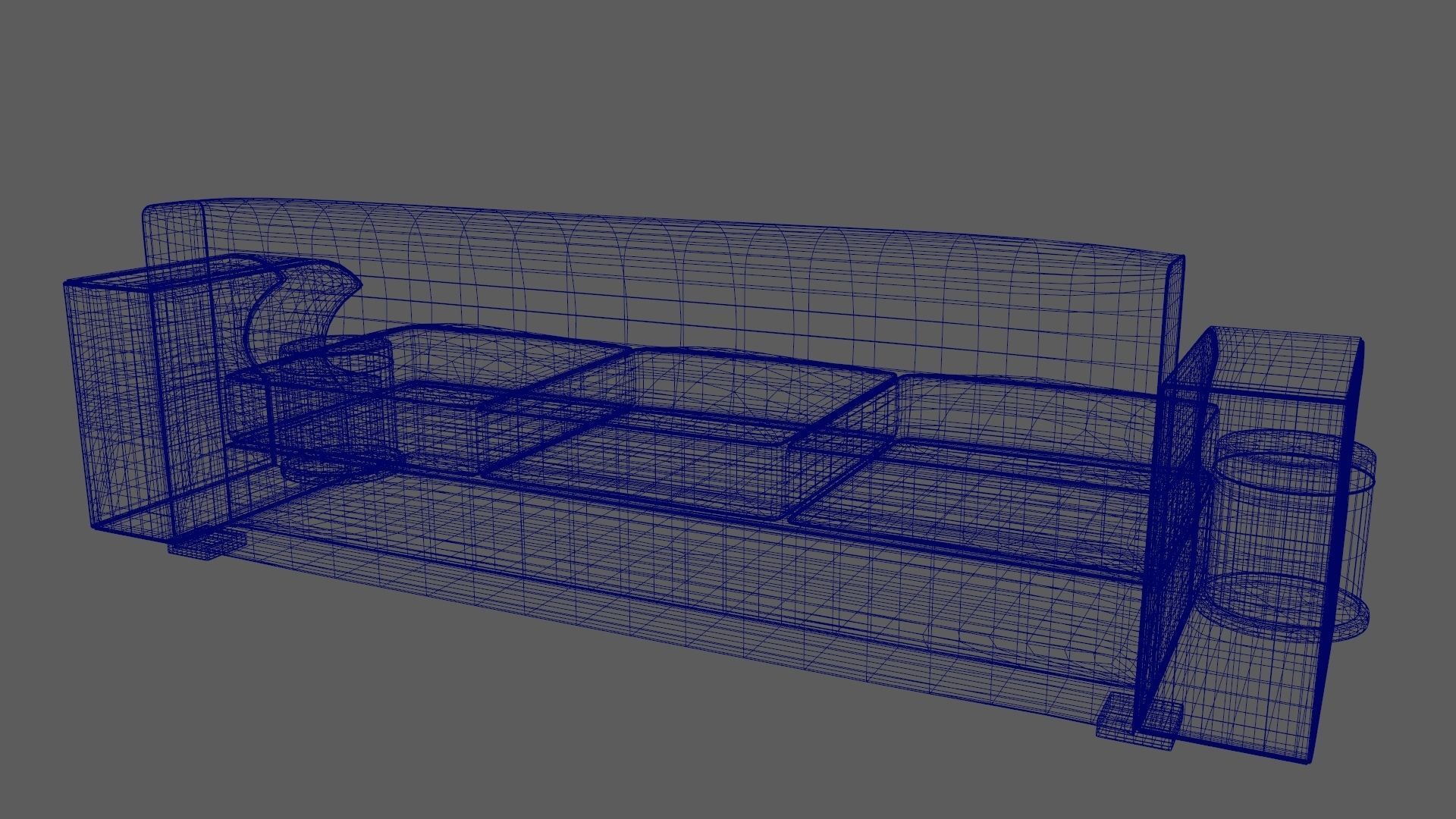 Art Deco Sofa South Africa 1930s 3D model_13