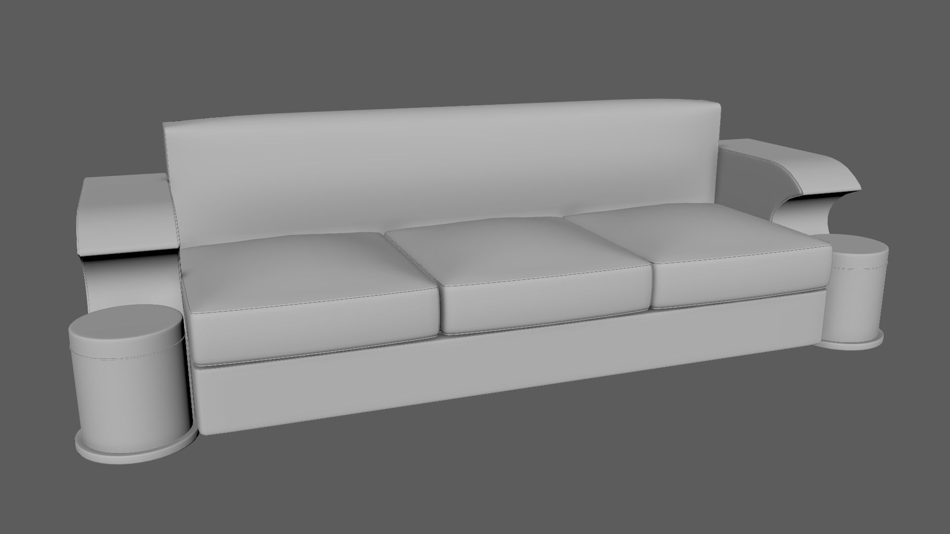 Art Deco Sofa South Africa 1930s 3D model_5