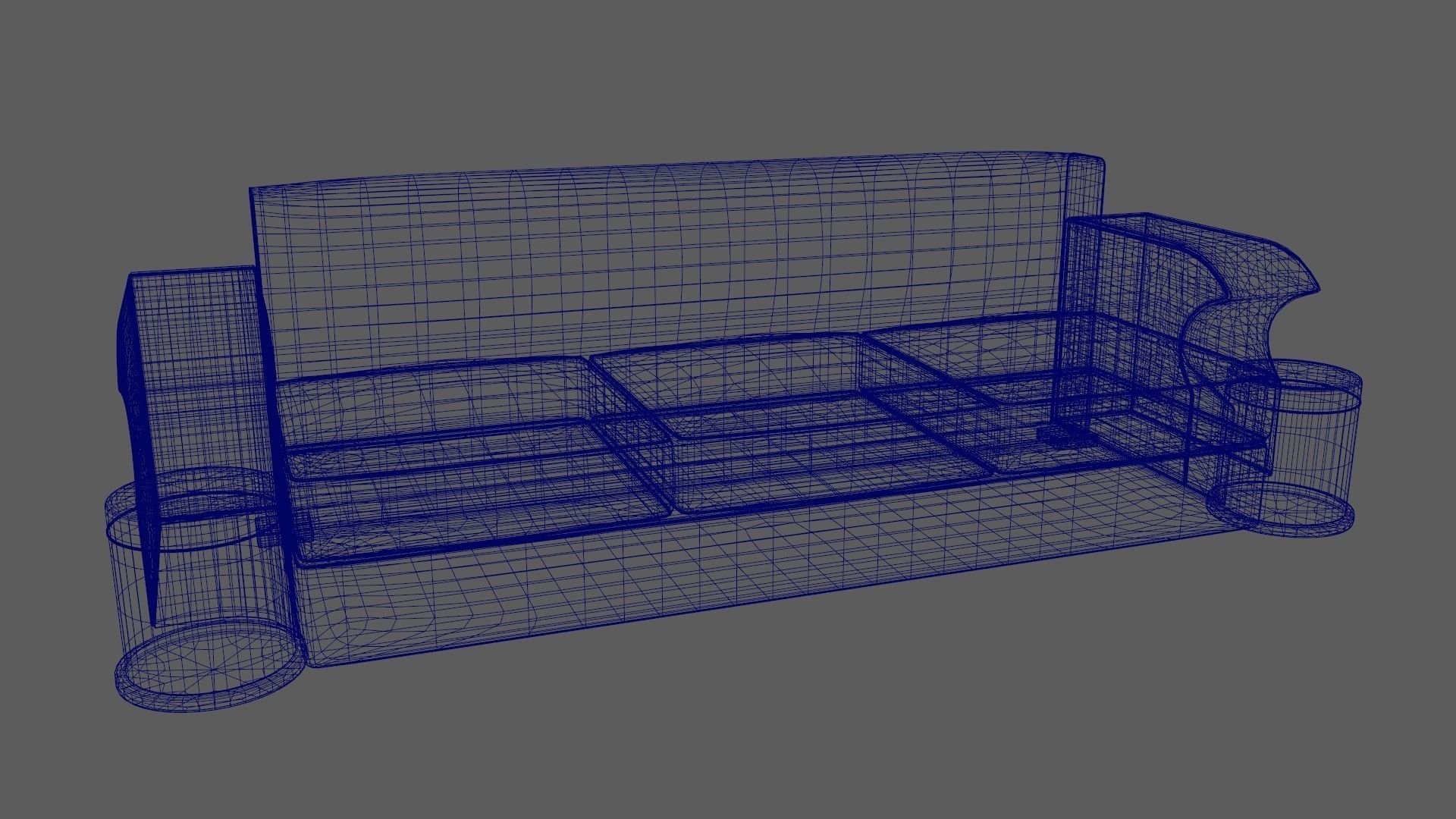 Art Deco Sofa South Africa 1930s 3D model_7