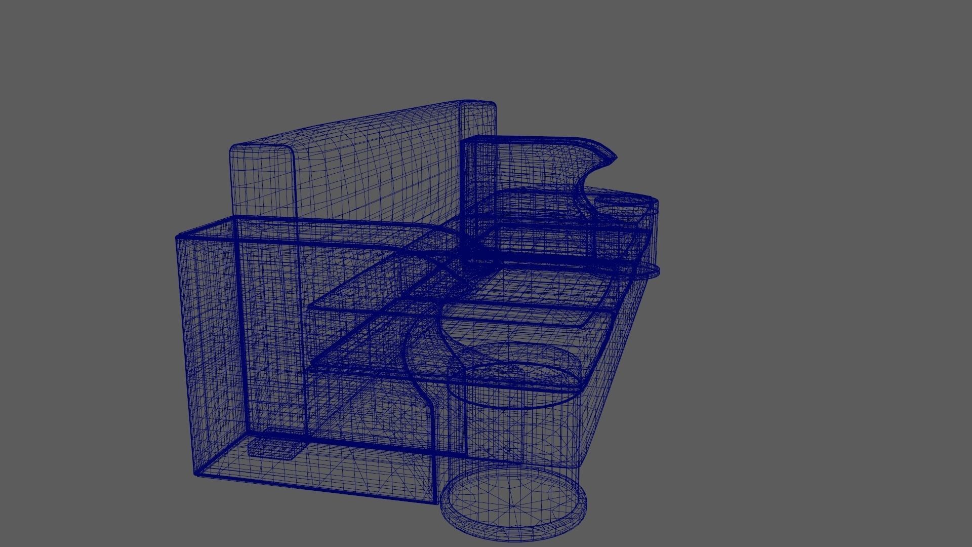 Art Deco Sofa South Africa 1930s 3D model_10