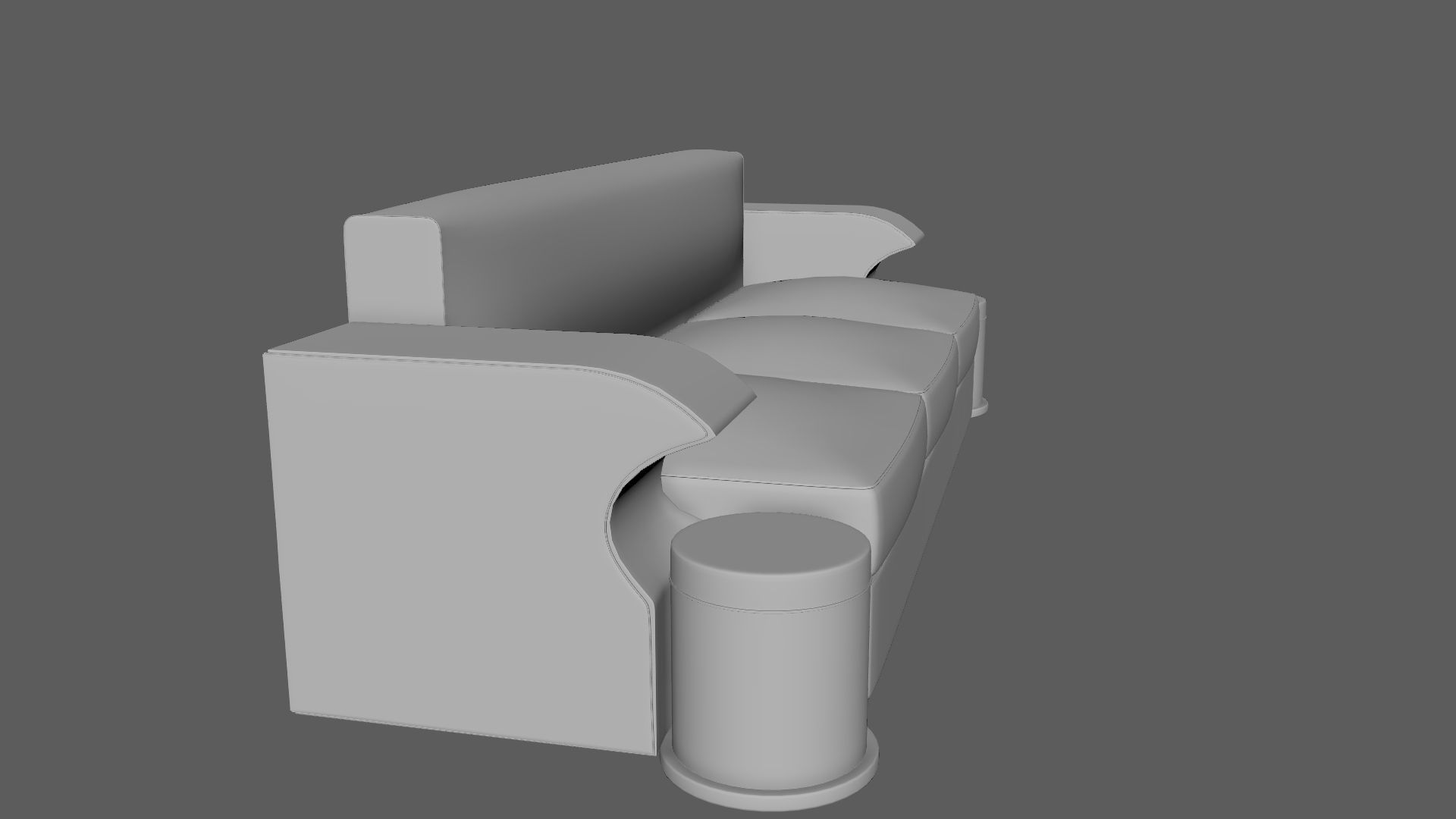 Art Deco Sofa South Africa 1930s 3D model_8