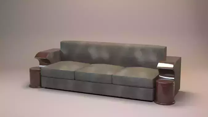 Art Deco Sofa South Africa 1930s 3D model