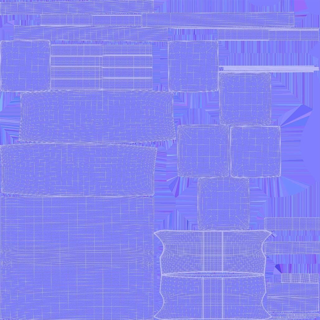 Art Deco Sofa South Africa 1930s 3D model_21