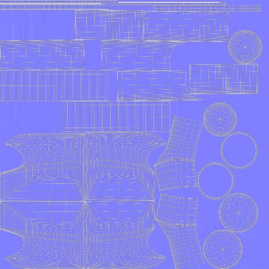 Art Deco Sofa South Africa 1930s 3D model_26