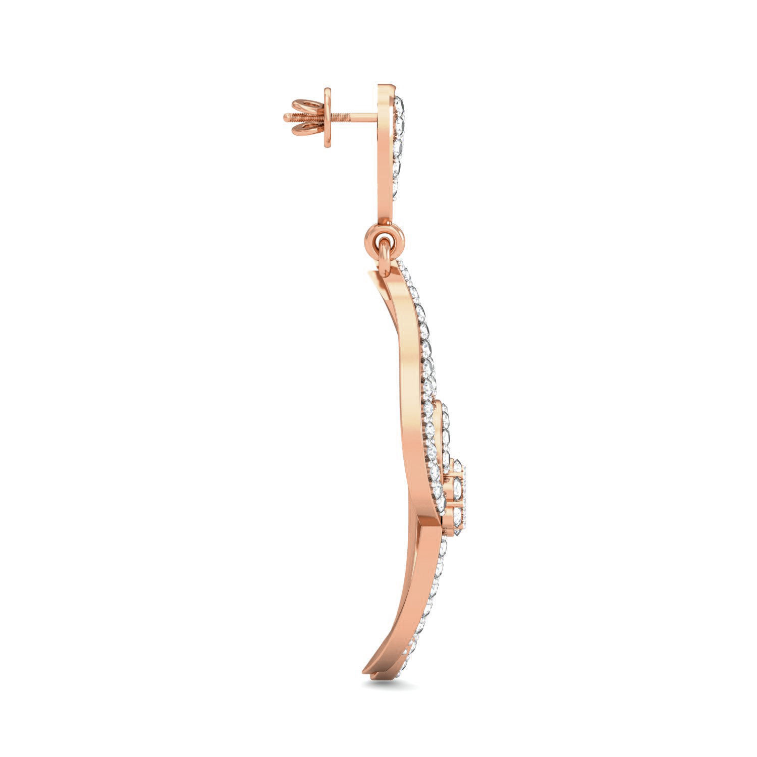 Women long earrings 3dm stl render detail 3D print model_2