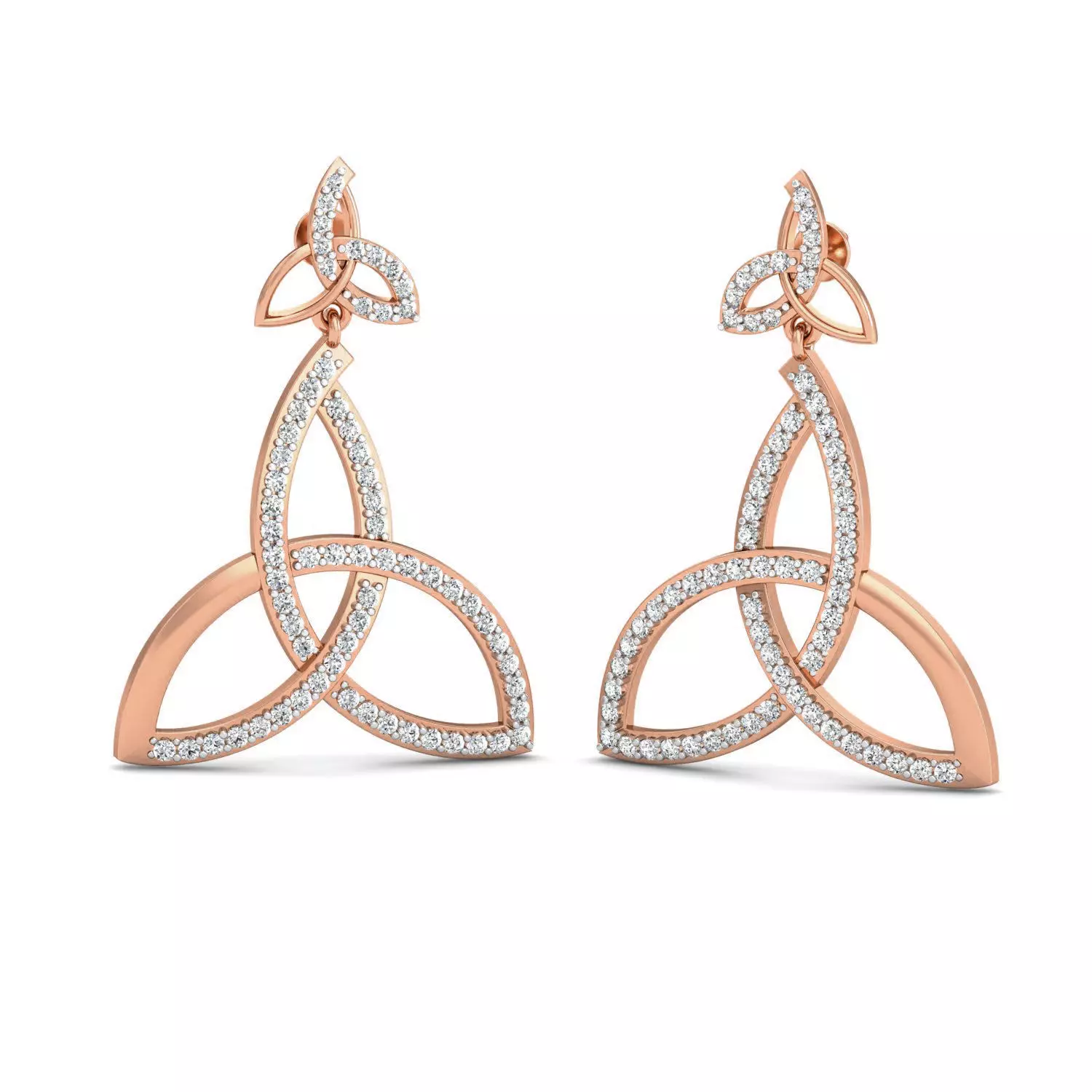 Women long earrings 3dm stl render detail 3D print model_0