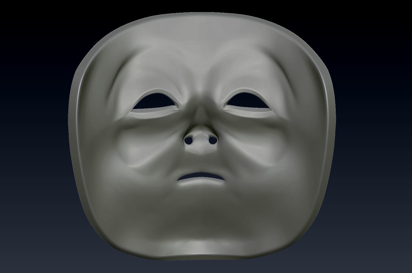 V for vendetta mask zbrush high model 3D model_17