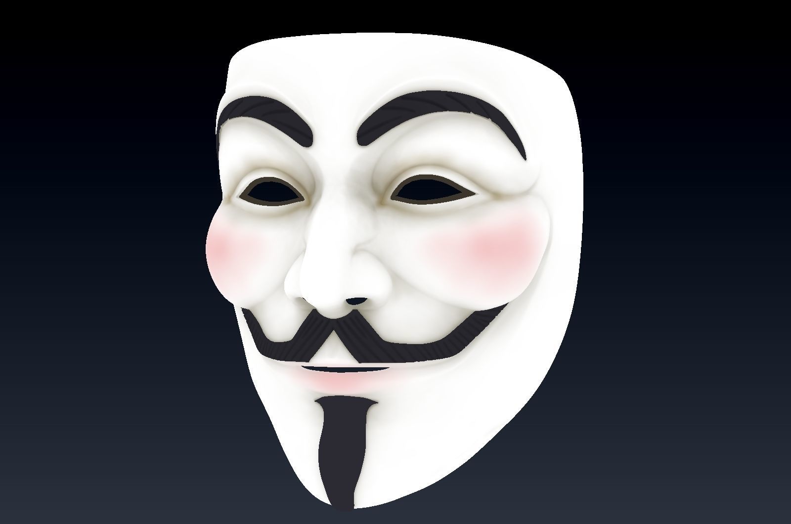 V for vendetta mask zbrush high model 3D model_20