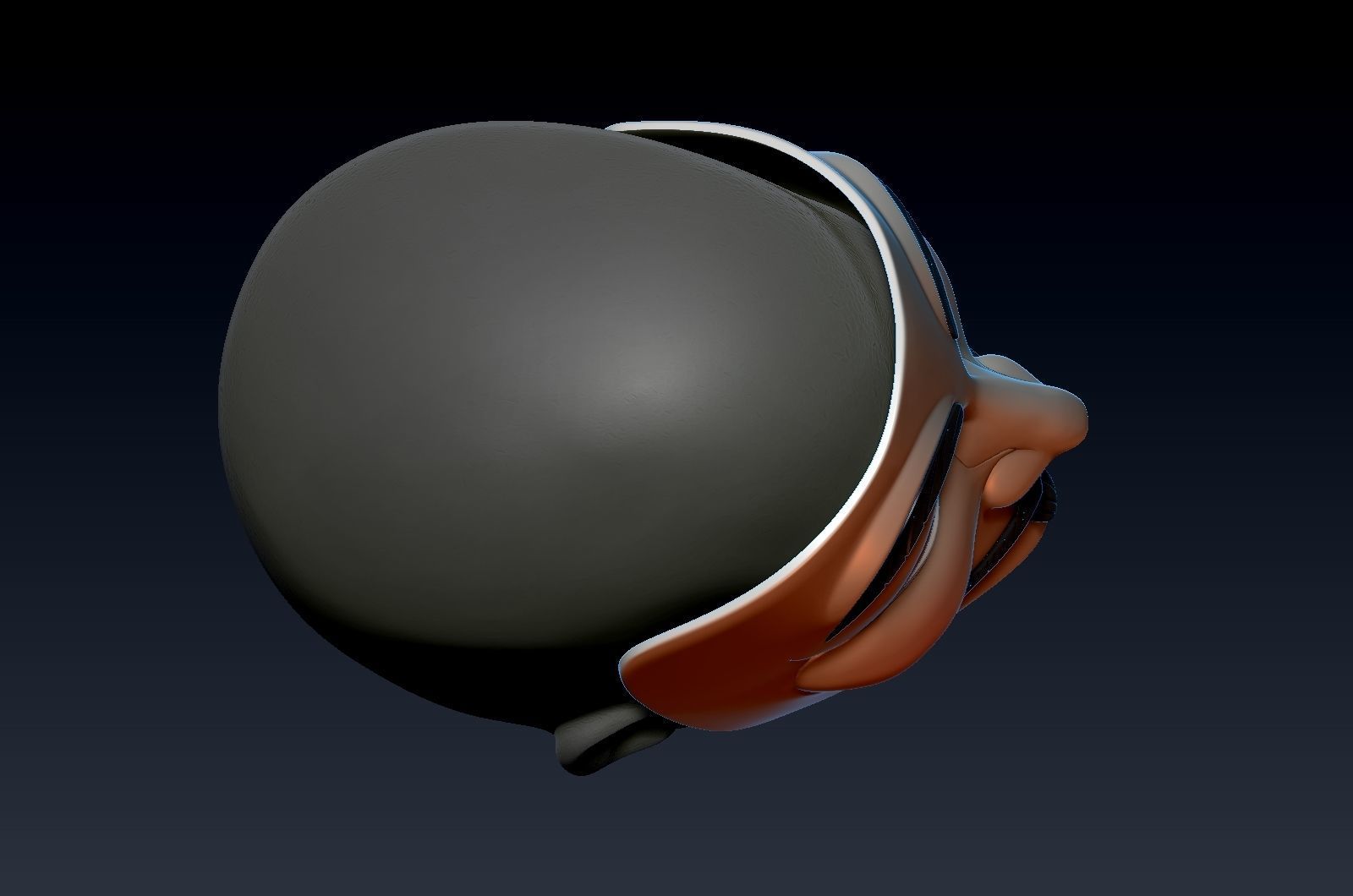 V for vendetta mask zbrush high model 3D model_9